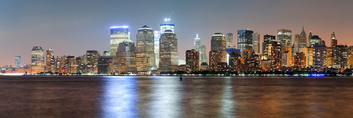 New York City Manhattan dusk panorama