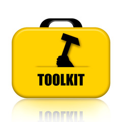 Toolkit case with hammer