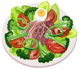 Salad of the broccoli