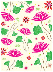 Lotus graphic art texture