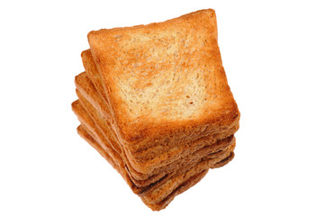 stack of toasted breads