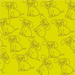 pattern of dog silhouettes