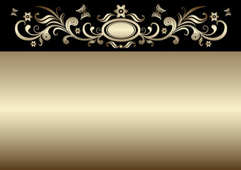 Vintage gold easter card