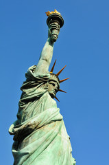 Side view of the Statue of Liberty