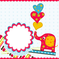 Template greeting card, vector