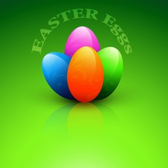 colorful shiny easter artistic egg vector