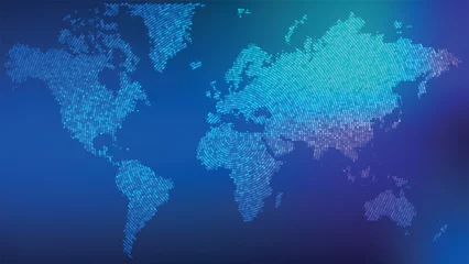 Vektor gepunktete Weltkarte. © isakovav