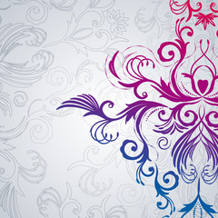 Abstract floral background with east flowers.