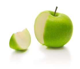 green apple and slice