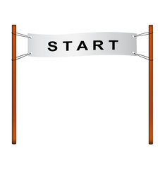 Obraz premium Starting line – ribbon with start