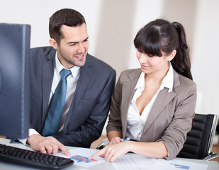 Business people in the office at the meeting