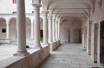 Cloister of the Franciscan monastery in Zadar, Croatia