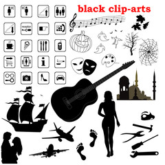 vector black clip-arts