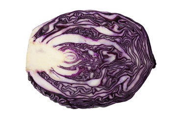 Half of head of red cabbage