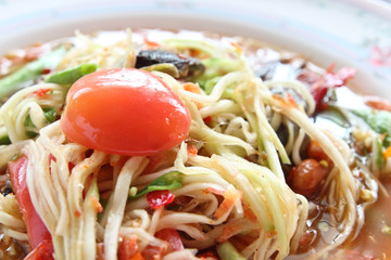 Thai Papaya Salad with fermented crab