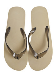 a pair of flip-flops isolated on a white background