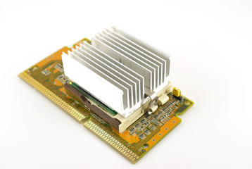 Processor with radiator over white
