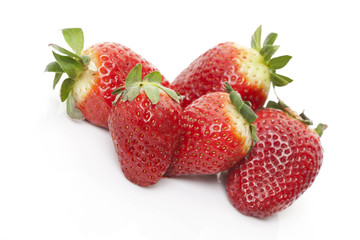 Strawberries isolated.