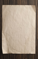 Old paper on the wood background