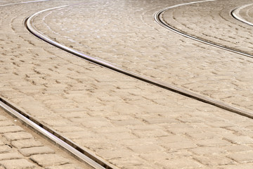 Straßenbahnschienen in der Münchner Innenstadt
