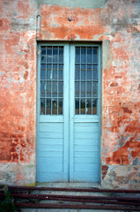 Fototapeta na wymiar stary obraz kolorowy drzwi