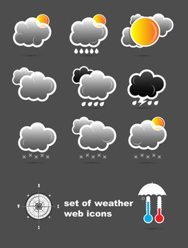 set of weather web icons