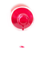 red nail polish on white