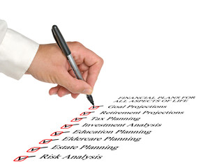 Checklist for financial plans