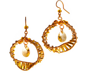Handmade orange earrings