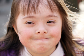 Portrait of beautiful happy girl