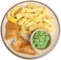 Fish, Chips and Mushy peas