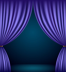Violet theater curtain background