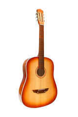 Obraz premium acoustic classical guitar isolated on white (clipping path)