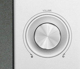 aluminum or silver volume knob button