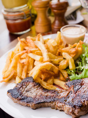 Delicious juicy steak beef meat