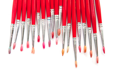 red brushes