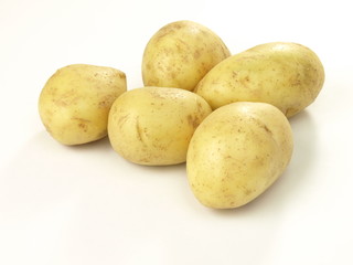 Potatoes, isolated