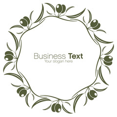 vecteur, illustration branche d'olivier