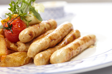 sausages and potatoes