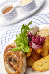 sausages and potatoes