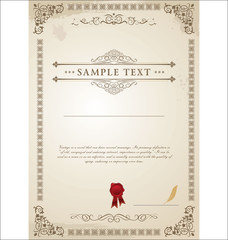 Certificate template - obrazy, fototapety, plakaty