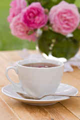Spring tea in garden