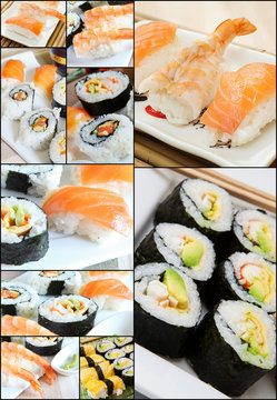 Sushi collage