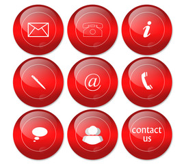 contact signs in red