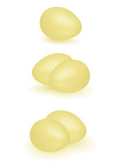 golden Easter eggs vector illustration