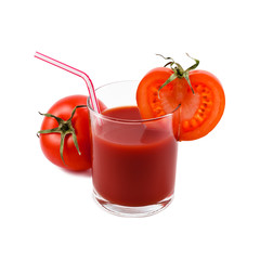 Glass of tomato juice