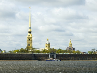 Peter and Paul cathedral and neva river