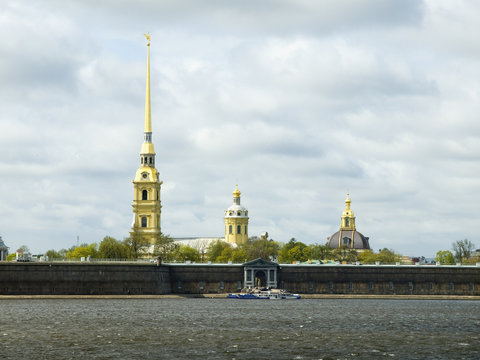 Peter and Paul cathedral and neva river