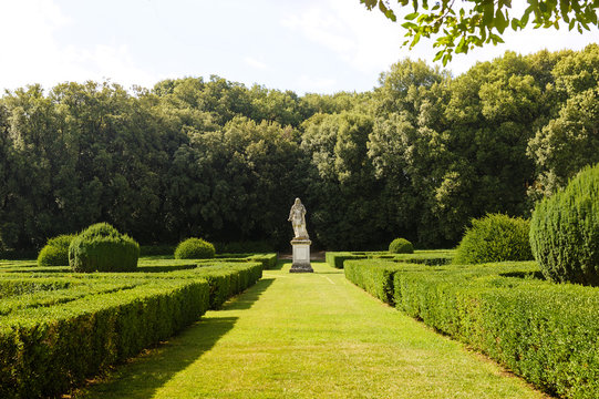 San Quirico d'Orcia (Tuscany), historic garden