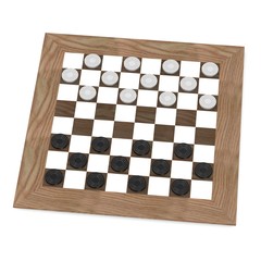 3d render of checkers game